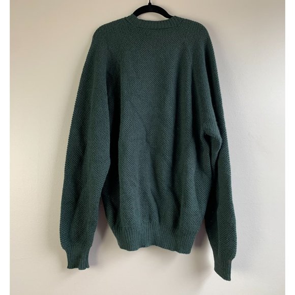 Peruvian Connection 100% Alpaca Green Pullover Sweater L - Picture 2 of 9